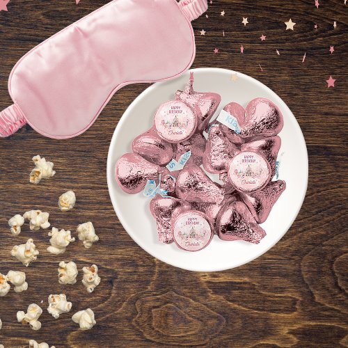 Pink Popcorn and Pajamas Slumber Birthday Party Hersheys Kisses