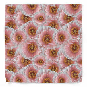 pink poppies bandana