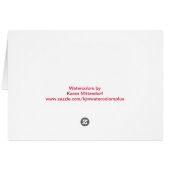 Pink Poppies card (Back Horizontal)