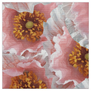 pink poppies fabric