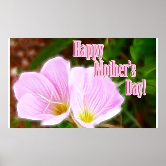 Pink Poppies for Mother's Day Poster (Front)