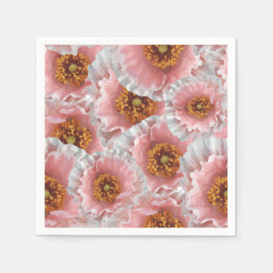 pink poppies napkins