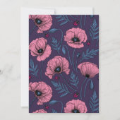 Pink poppies on dark violet (Front)