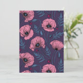 Pink poppies on dark violet (Standing Front)