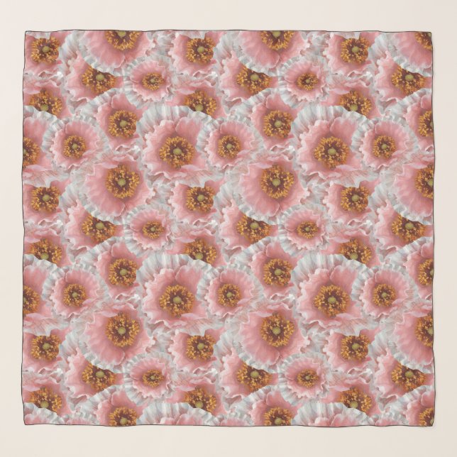 pink poppies scarf (Front)