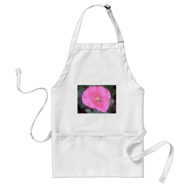 Pink Poppy Adult Apron (Front)