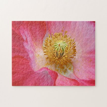 Pink Poppy Floral Jigsaw Puzzle