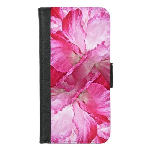 Pink Poppy Flower Floral iPhone 87 Wallet Case