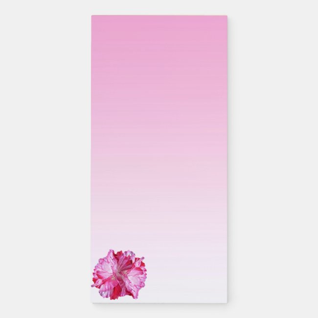 Pink Poppy Flower Magnetic Fridge Notepad