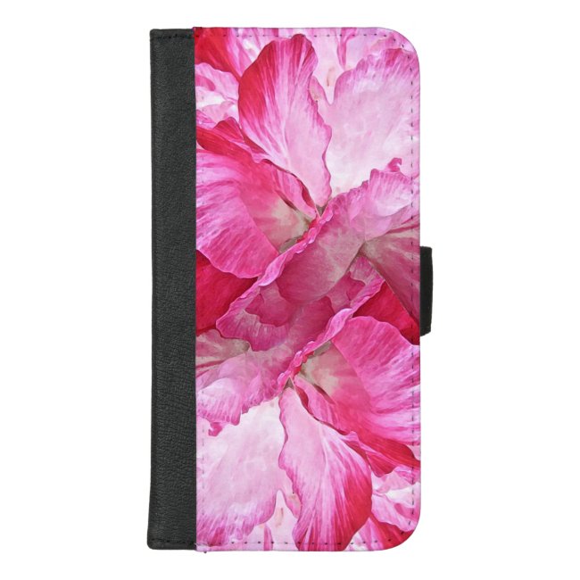 Pink Poppy Flowers iPhone 8/7 Plus Wallet Case