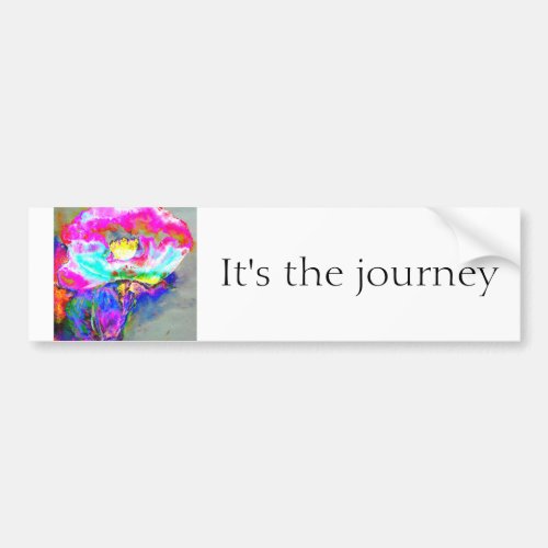 pink poppy _ Its about the journey Bumper Sticker