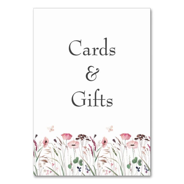 Pink Poppy Meadow Cards & Gifts Sign (Front)