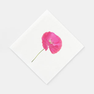 pink poppy napkin