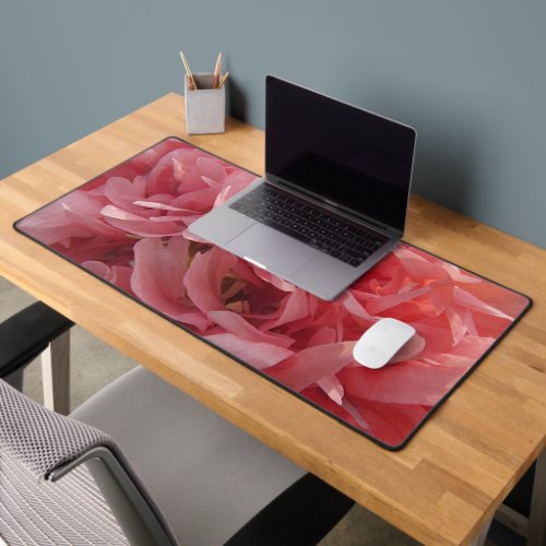 Pink Poppy Petals Desk Mat