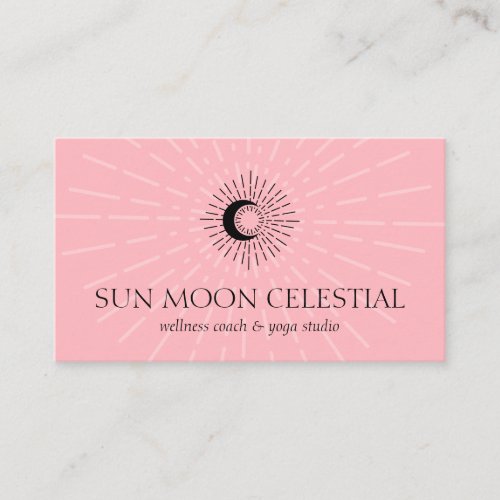 Pink Popular Flower Shade Energy Healing Sun Business Card
