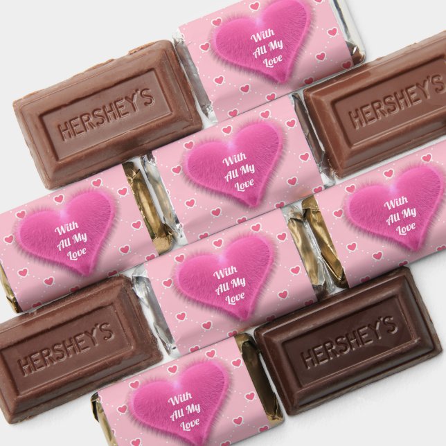 Pink Popular Heart Valentines Day Collection Hershey's Miniatures (Assorted)