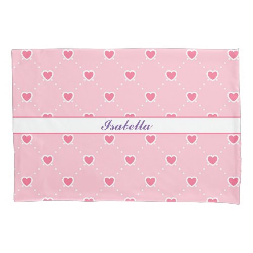 Pink Popular Heart Valentines Day Collection Pillow Case