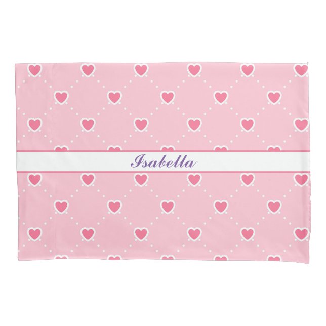 Pink Popular Heart Valentines Day Collection Pillow Case (Front)