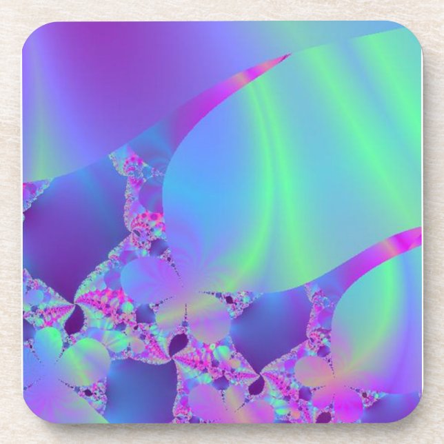 Pink Portal to Green Universe Beverage Coaster (Front)