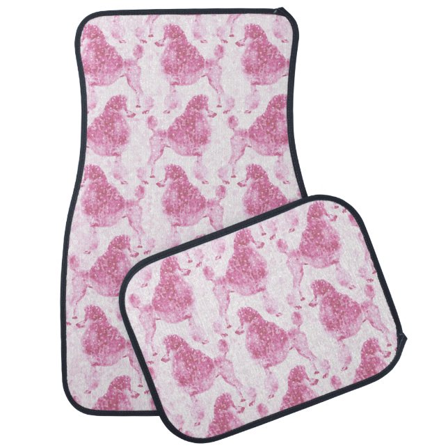 Pink Posh Poodle Car Floor Mat (Set)