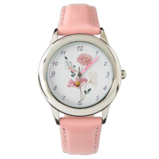 Pink Posies Girl's Watch