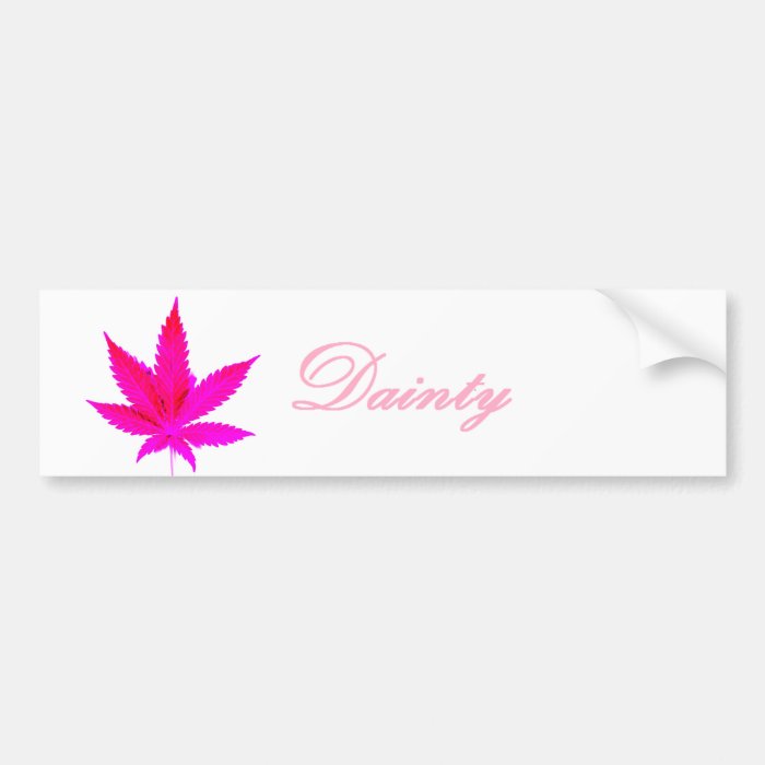 Pink Pot Leaf Bumper sticker