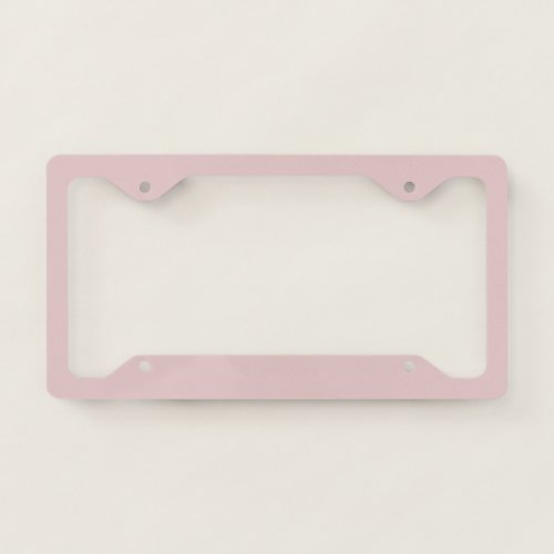 Pink Potpourri Pastel Solid Color Print License Plate Frame