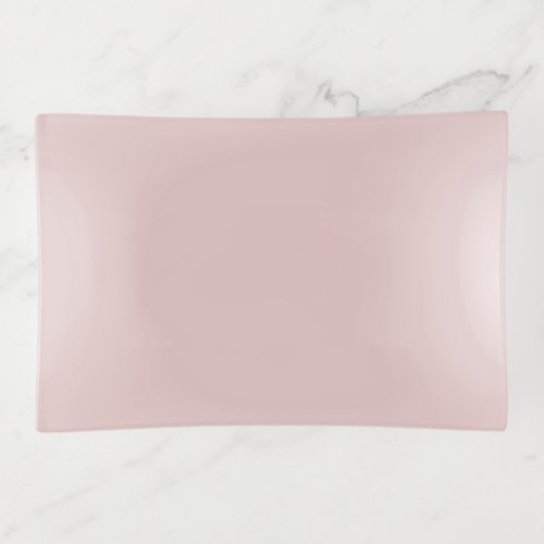 Pink Potpourri Pastel Solid Color Print Trinket Tray