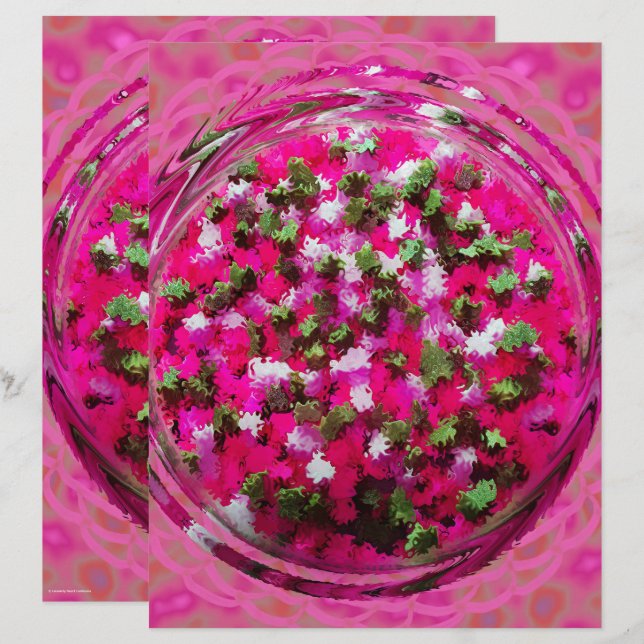 Pink Potpourri Scrapbook Paper 2-Sided Page (Front/Back)