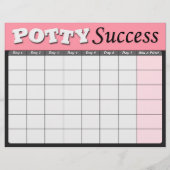 Pink Potty Training Success Charts (Front)