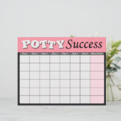 Pink Potty Training Success Charts (Standing Front)