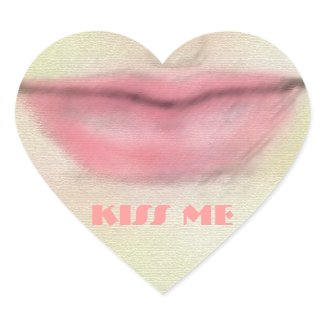 Pink Pout Kiss Me Stickers