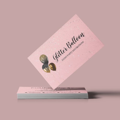 Pink Powder Decoration Event Planner Celebration Business Card