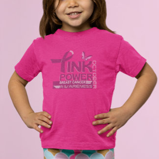 Pink Power-Breast Cancer Awareness Design T-Shirt