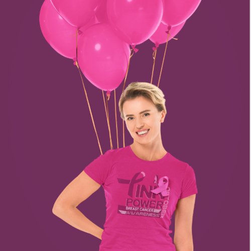Pink Power_Breast Cancer Awareness Design T_Shirt