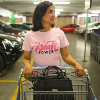 Pink Power Breast Cancer Awareness Heart T-Shirt