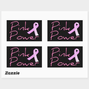 Pink Power Breast Cancer Awareness Sticker Zazzle