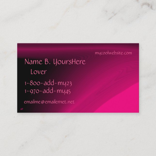 Pink Power Color Business Card (Front)