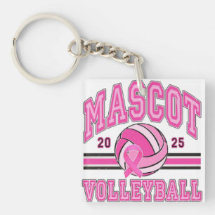 🏐💖 Pink Power Volleyball 🎗️ Keychain