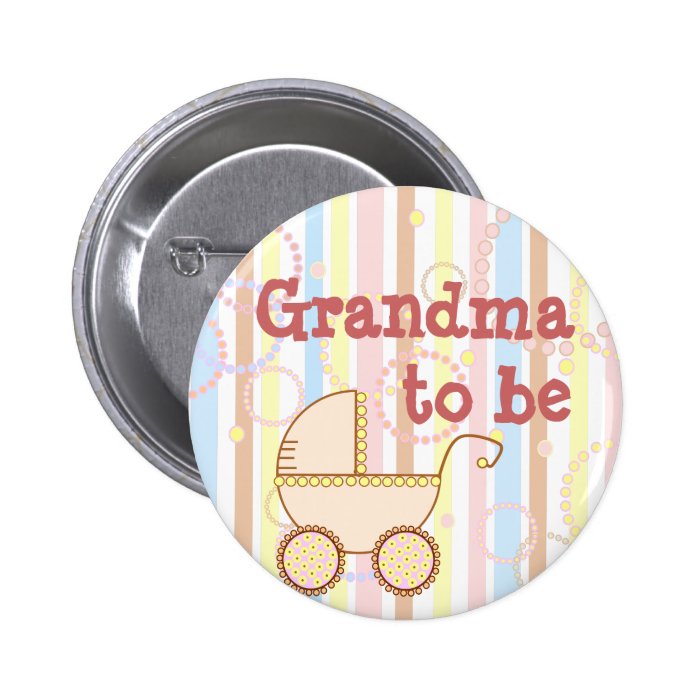 Pink Pram   "Grandma to Be" Pin