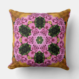 Pink Prancing Posies Throw Pillow