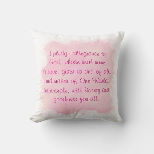 Pink Prayer Pillow One World Throw Pillows