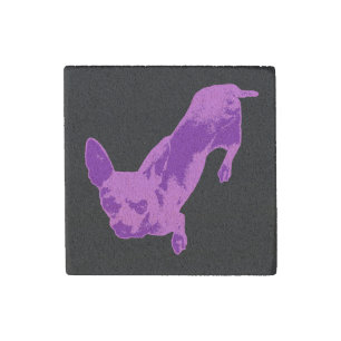 Pink Precious Pup Stone Magnet