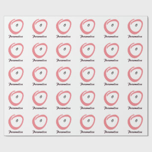 Pink pregnant belly baby shower cute  wrapping paper