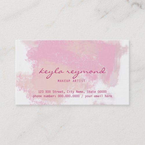 Pink presentation  make_up makeup pinkish business card