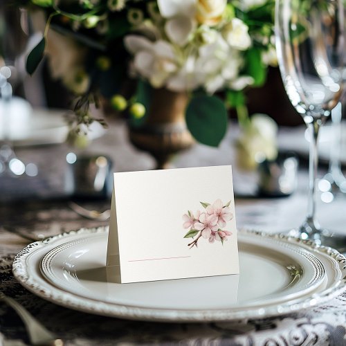 Pink pretty cherry blossom table name place card