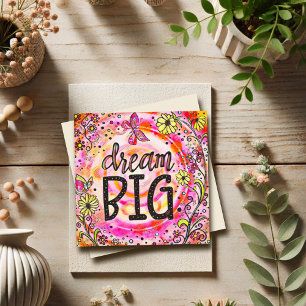 Pink Pretty Dream Big Inspiring Encouragement