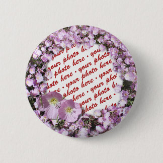 Pink Primrose Photo Frame Button