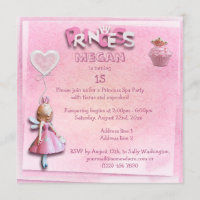 Pink Princess 15th Birthday Spa Party Double Sided