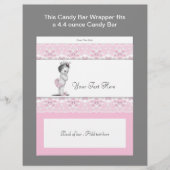 Pink Princess Baby Shower Candy Bar Wrapper (Front)